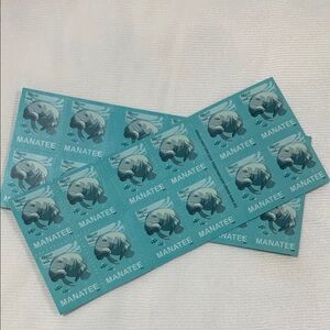 Manatee Themed Stickers. 100 stamps